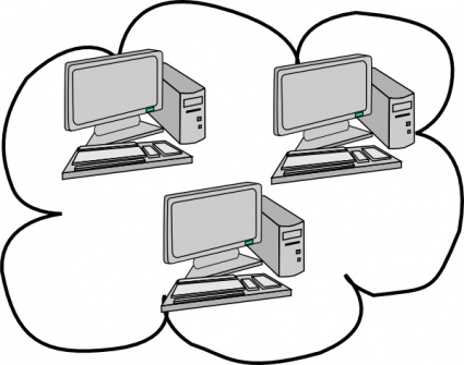 Network Cloud Computing clip art