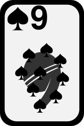 Nine Of Spades clip art