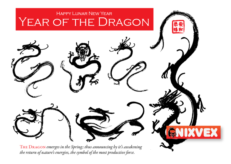 NixVex Dragon 01 Free Vector