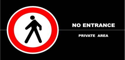 No Entrance Schedule, Private Area clip art