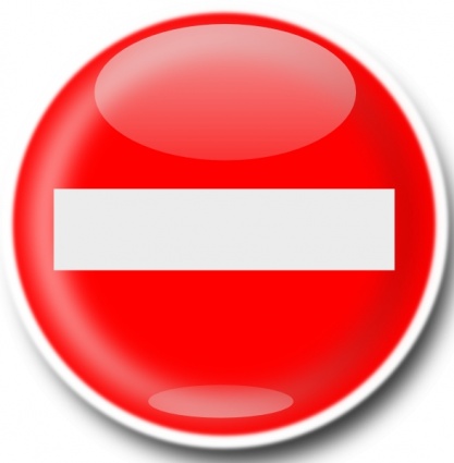 No Entry Sign clip art