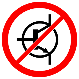 No transistor sign