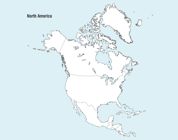 North America Map Vector