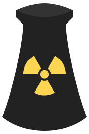 Nuclear Power Plant Icon Symbol 3