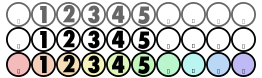 Number icons for CSS slicing