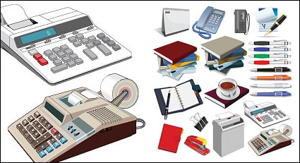 Office supplies vector material