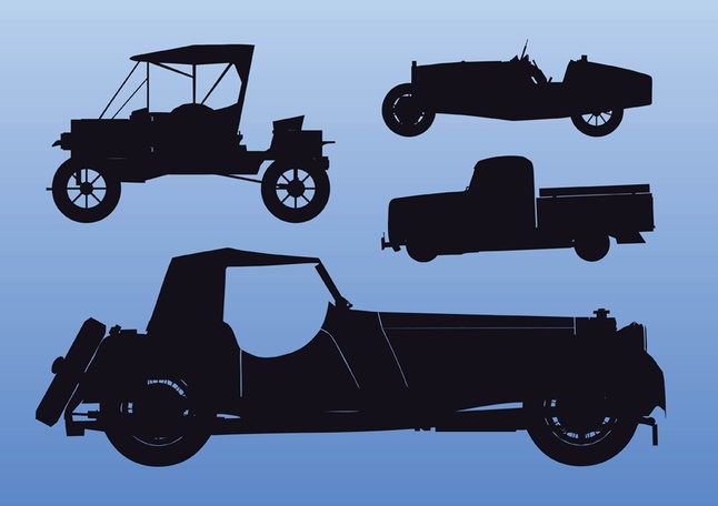 Old Car Silhouettes