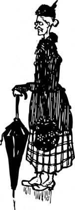 Old German Woman clip art