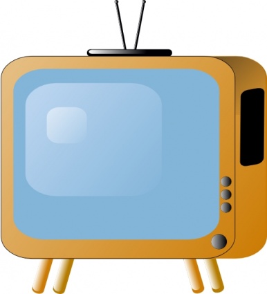 Old Styled Tv Set clip art