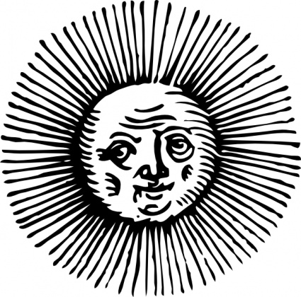 Old Sun clip art