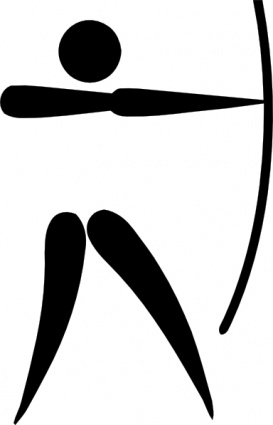 Olympic Sports Archery Pictogram clip art