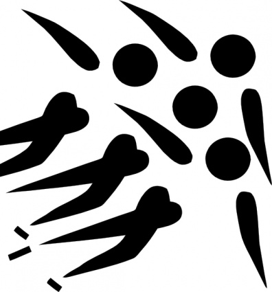 Olympic Sports Short Track Speed Skating Pictogram clip art