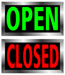 Open and Closed signs