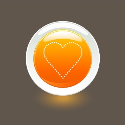 Orange love button