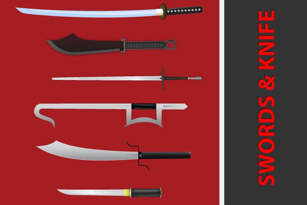 Oriental Swords Vector