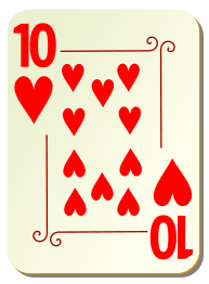 Ornamental deck: 10 of hearts