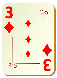 Ornamental deck: 3 of diamonds