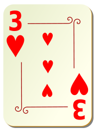 Ornamental deck: 3 of hearts