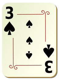 Ornamental deck: 3 of spades