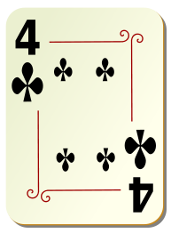 Ornamental deck: 4 of clubs