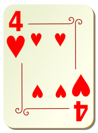 Ornamental deck: 4 of hearts