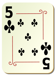 Ornamental deck: 5 of clubs