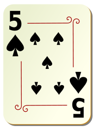 Ornamental deck: 5 of spades