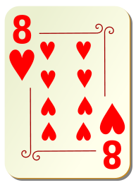 Ornamental deck: 8 of hearts