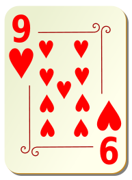 Ornamental deck: 9 of hearts