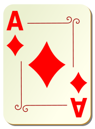 Ornamental deck: Ace of diamonds