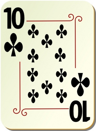 Ornamental Deck Of Clubs clip art