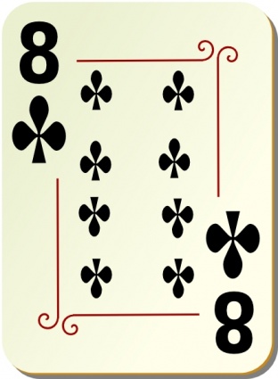 Ornamental Deck Of Clubs clip art