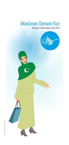 Ottomans, Turk, Muslim Girl Vector