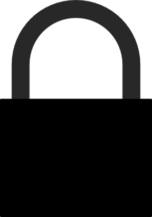 Padlock_silhouette clip art