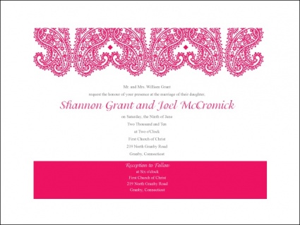 Paisley Wedding Invitation