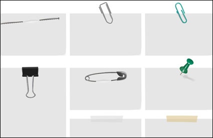 Paper clips, pins, paper clips, clip vector