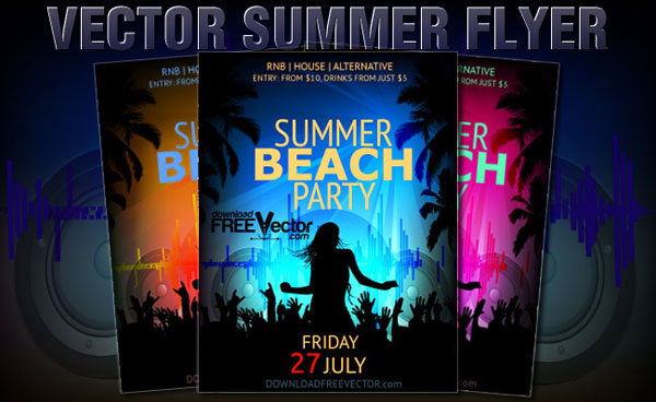 Party Flyer Template Vector