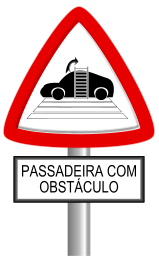 Passadeira com obstáculo