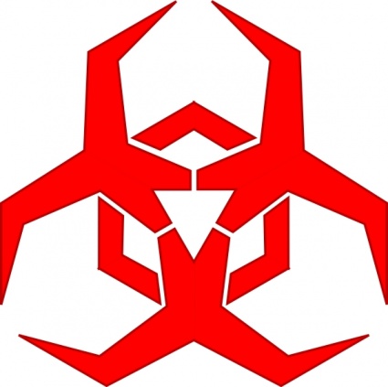 Pbcrichton Malware Hazard Symbol Red clip art