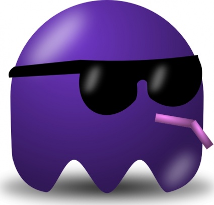 Pcman Game Baddie Sunglasser clip art