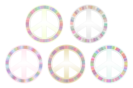 Peace Symbol - Pastels