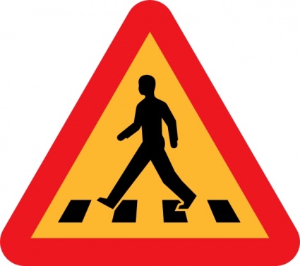 Pedestrian Crossing Sign clip art