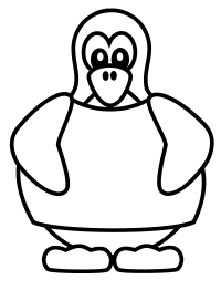 Penguin with a shirt 1