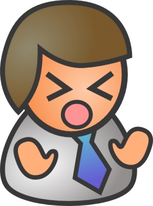 People Biz Male Sad clip art