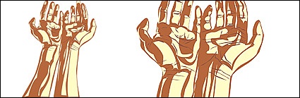 People hands vector material