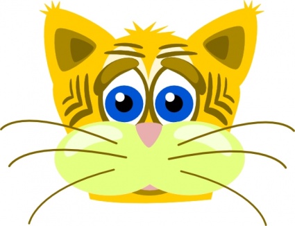 Peterm Sad Tiger Cat clip art