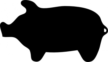 Piggie Silhouette clip art