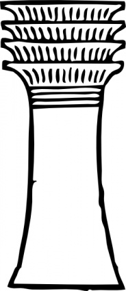 Pillar Column Outline clip art