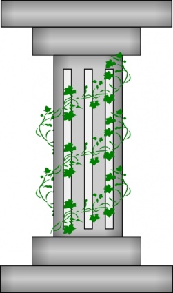 Pillar With Plant Vines clip art