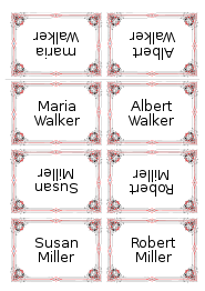 Place Cards Variation IN Red